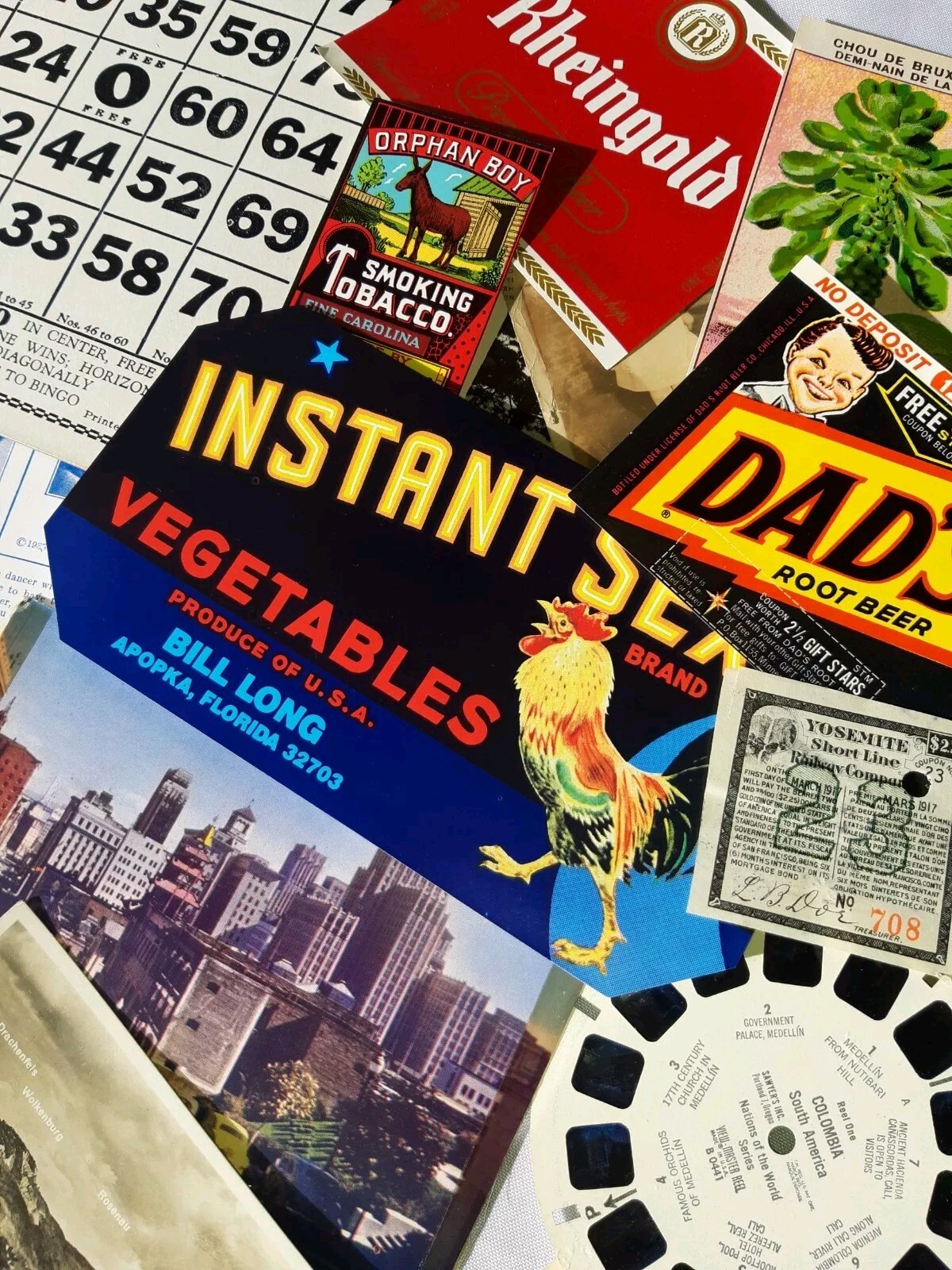 Lot of Vintage Ephemera Items--Old Postcards, paper Junk Journal Scrapbook Items