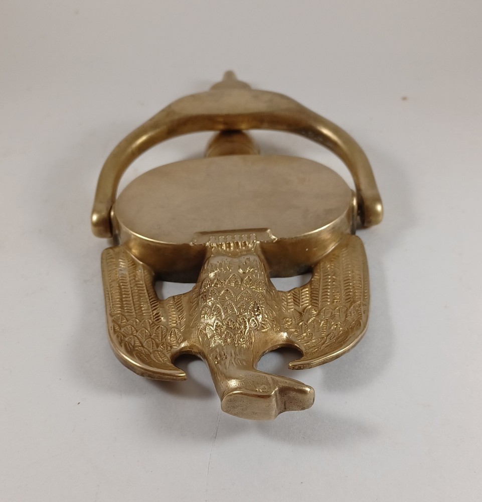 Vintage Solid Brass Eagle Door Knocker, 8" X 4" U.S.A