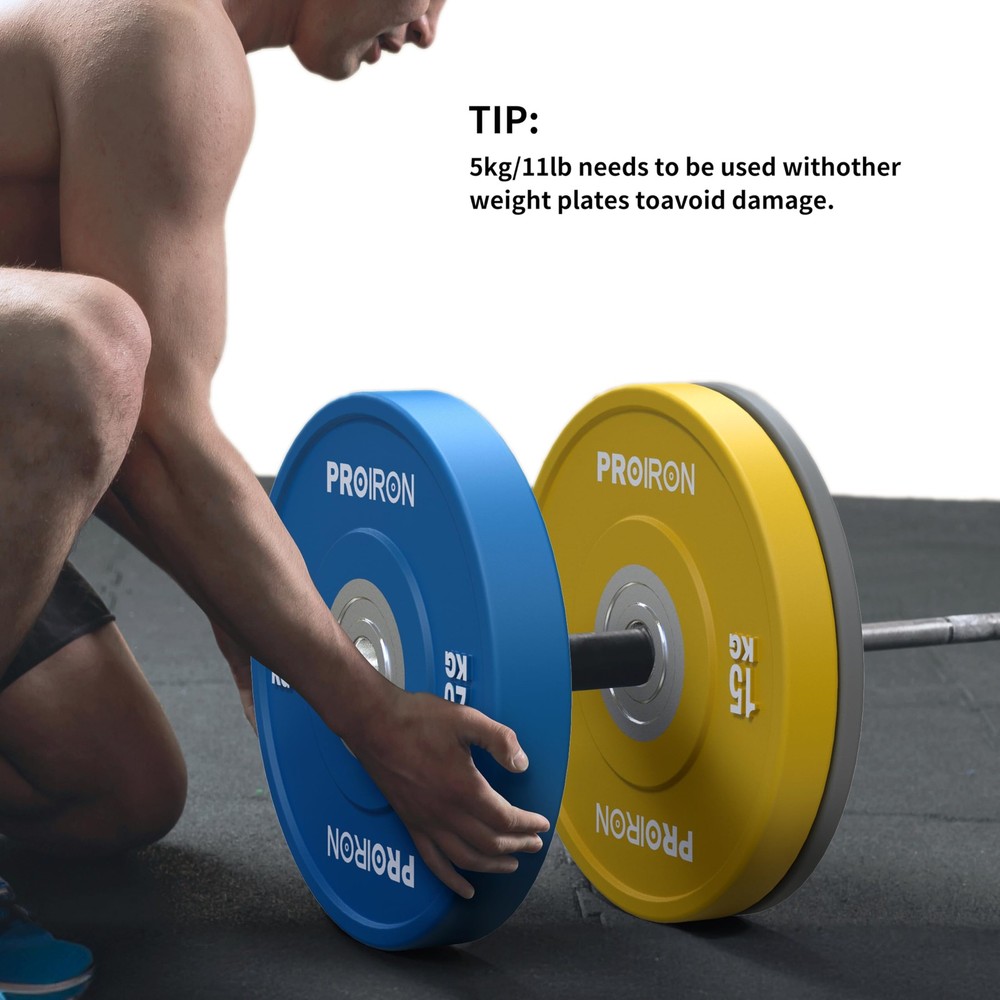 Olympic Rubber Bumper Plates,Floor Protective Weight Plates,2" Solid Weight P...