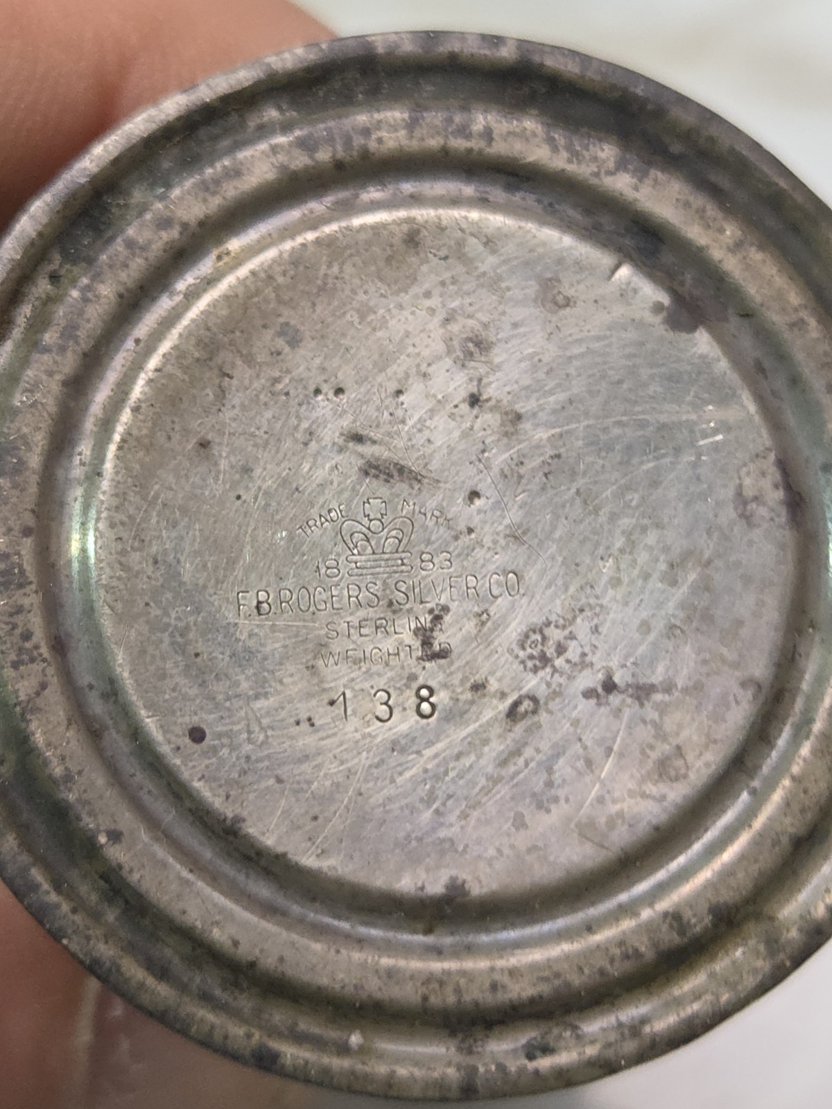 Vintage F.B. Rogers Sterling Silver Salt & Pepper Shakers #138 - Weighted