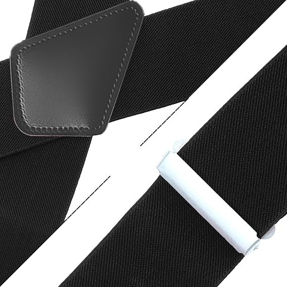 2Inch Men'S Heavy Duty Suspenders with Strong Clips Adjustable X-Back for Work J