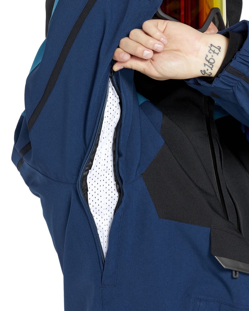 Volcom Brighton Pullover Men's Winter Jacket, Navy, X-Large
