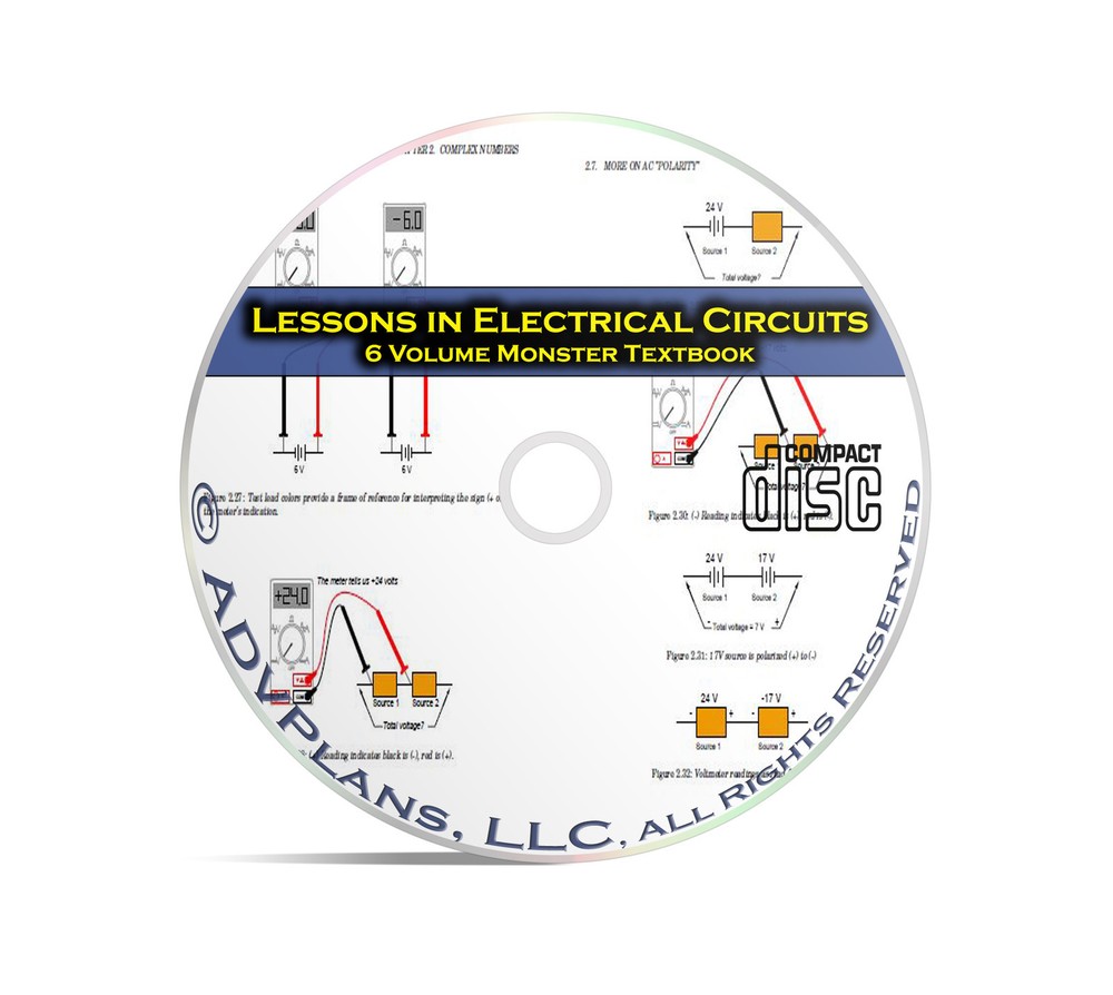 Lessons in Electric Circuits, AC and DC, 6 Volume Electronics Study Books CD