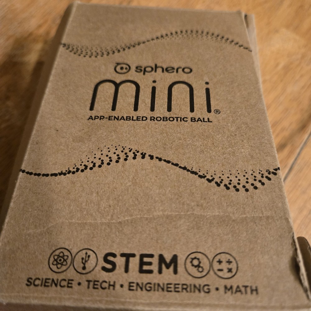 Sphero Mini App Enabled Programmable Robot Ball Red/White w/Obstacles Box STEM