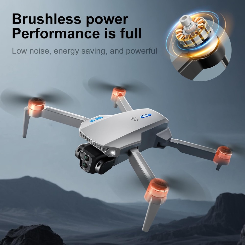 elecci E88 PRO Drone with 4.91 Inches Screen Controller Gray-2 batteries