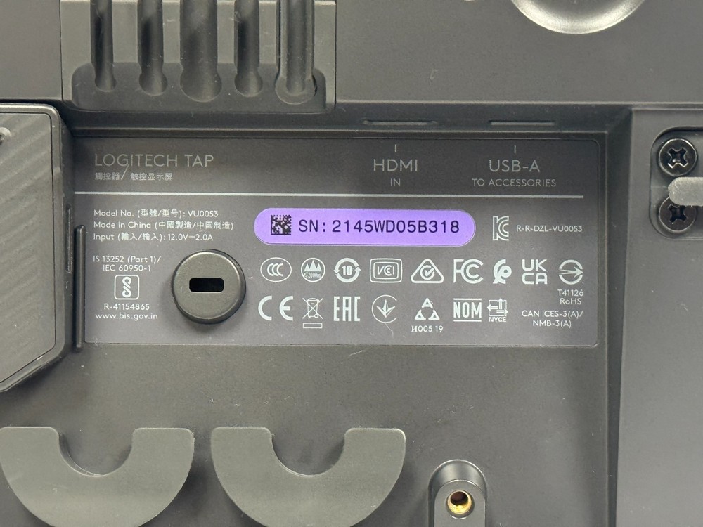 Logitech Tap IP Video Conferencing Touch Controller VU0053 - NO A/C ADAPTER