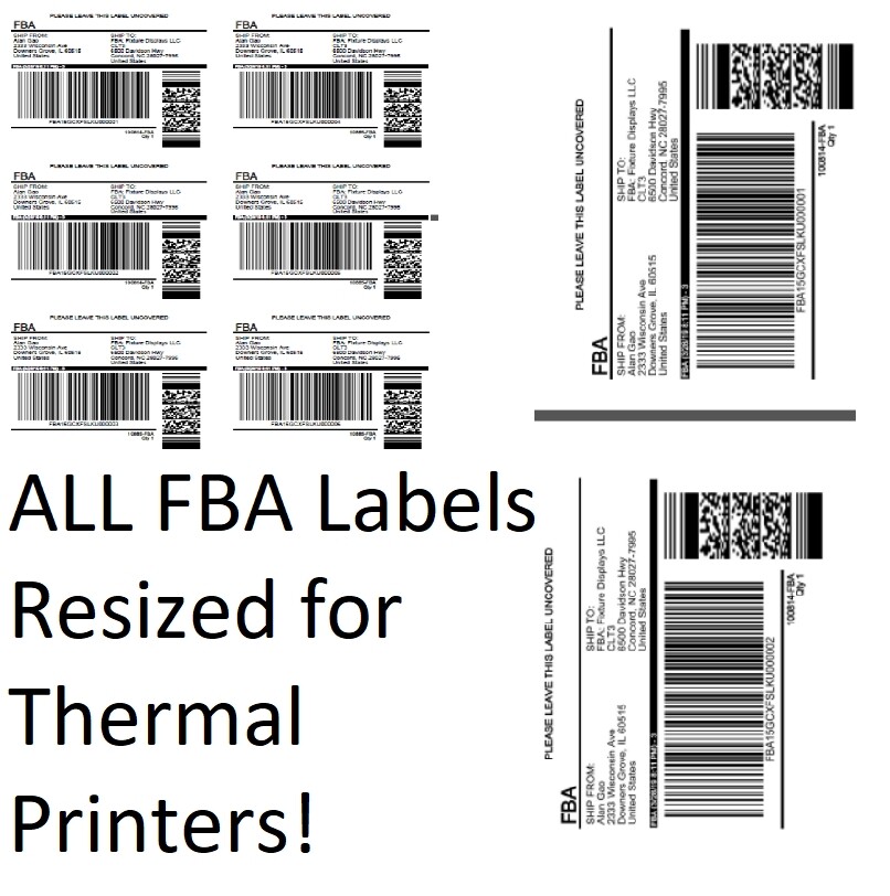 36M Amazon FBA Label Split Resizer Software Print to Thermal Printer Free Labels