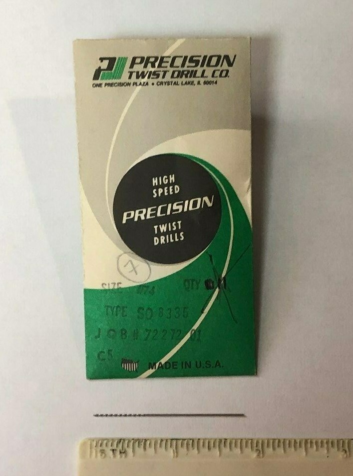 #74 HSS VENT DRILL PRECISION TWIST DRILL  PKG OF 12EA