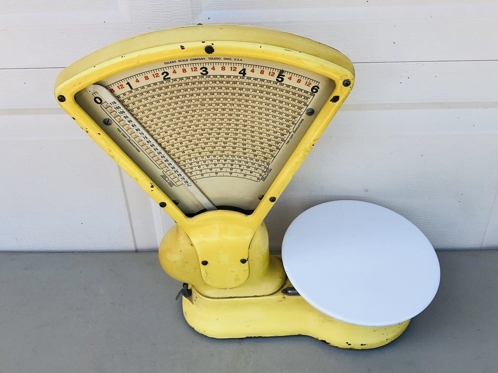 ANTIQUE TOLEDO CANDY SCALE Model 407 Yellow