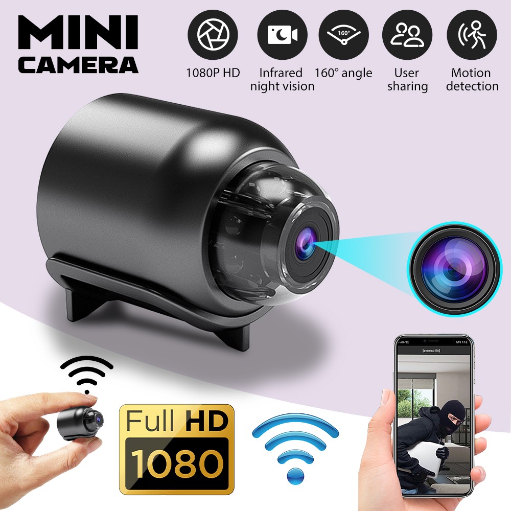 Smart Mini WiFi Camera Wireless 1080PHD Night Motion Detection Cam Home Security