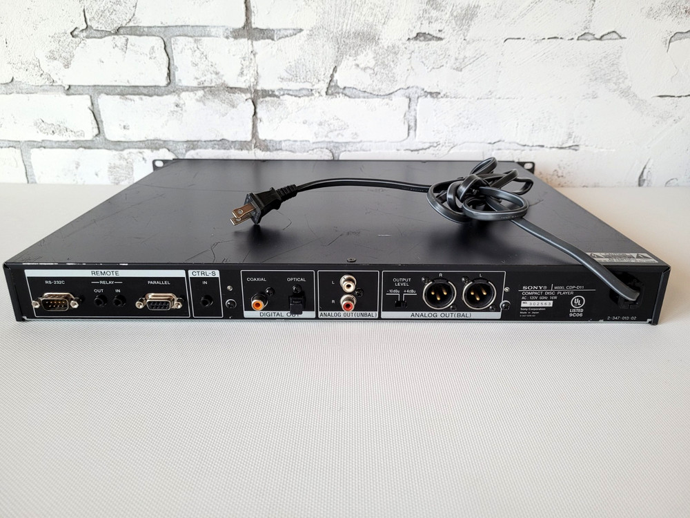 Sony CDP-D11 CD Player High Density Linear Converter w/Rack Mount Ears