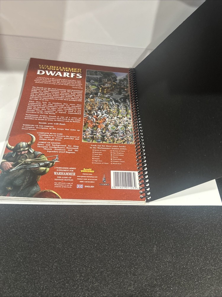 2005 Games Workshop Warhammer Dwarfs Armies Army Book Codex Book