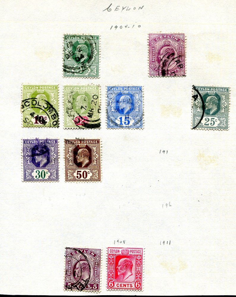 CEYLON (26474): KE7 postmarks/cancels
