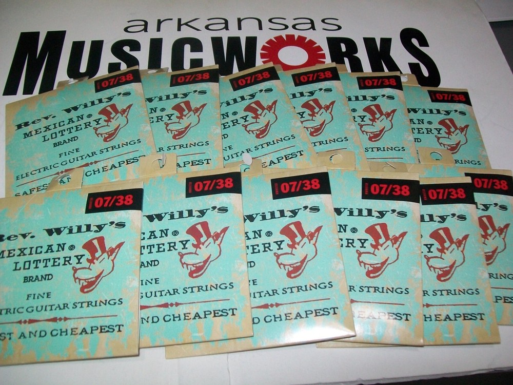 Dunlop REV. WILLY'S CUSTOM GUITAR STRINGS 7-38 - 12 SETS