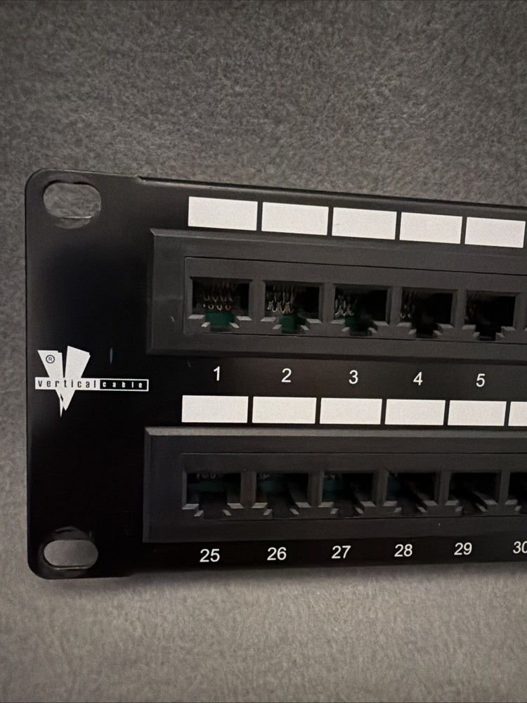 CAT5e GigaMax 48 Port Rack Mount Patch Panel Punchdown 5G596-U48 vertical cable