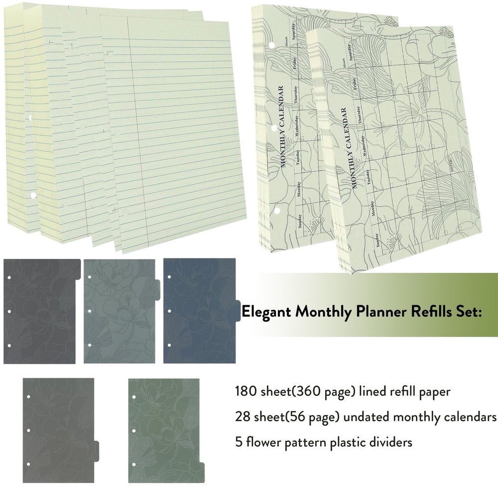 Metrubyone 180+28 Mini 3 Ring Binder 3 ring binder paper, Earthy Colors