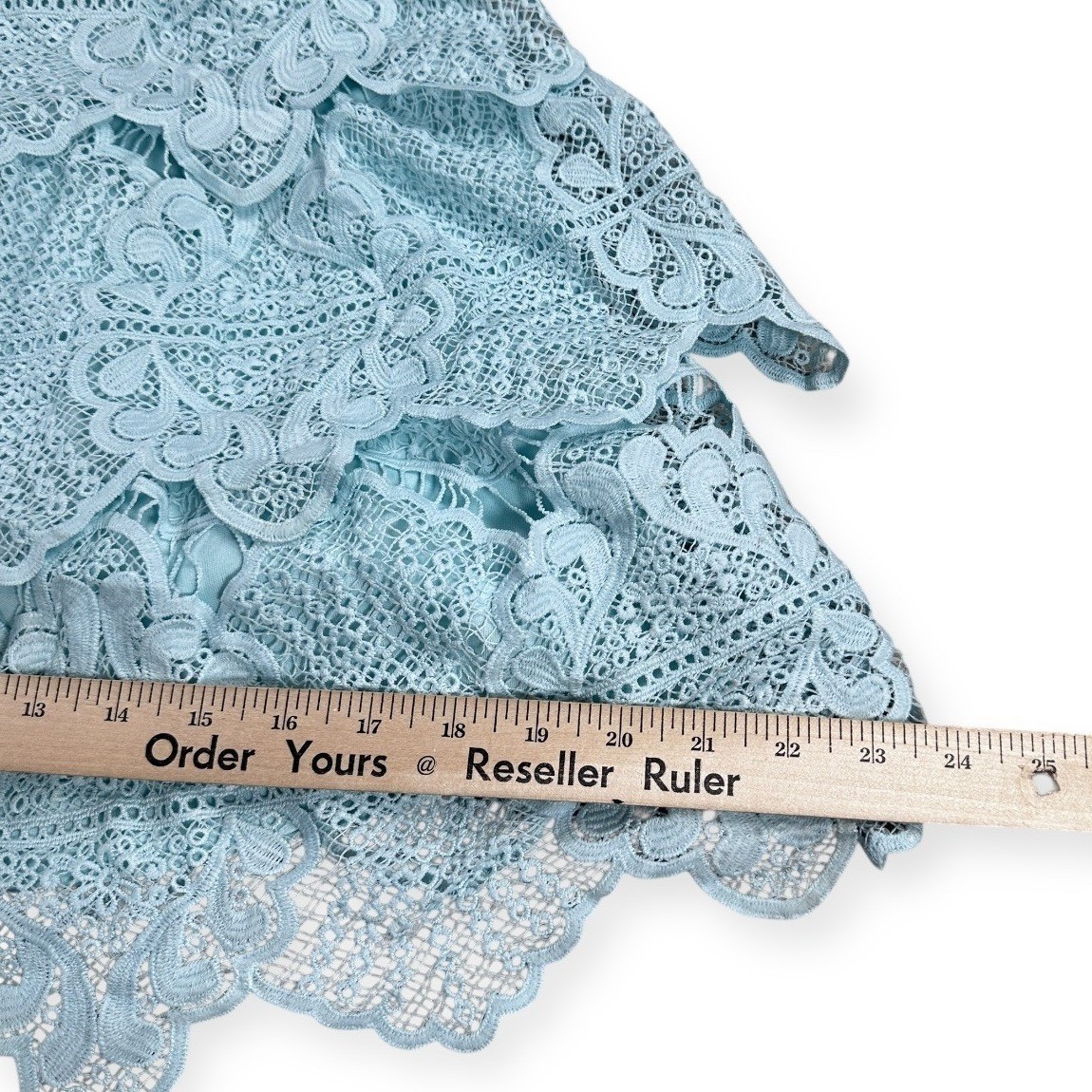 Rare Editions Aqua Blue Lace Tiered Halter Dress Girls Size 12 E442965 NWT