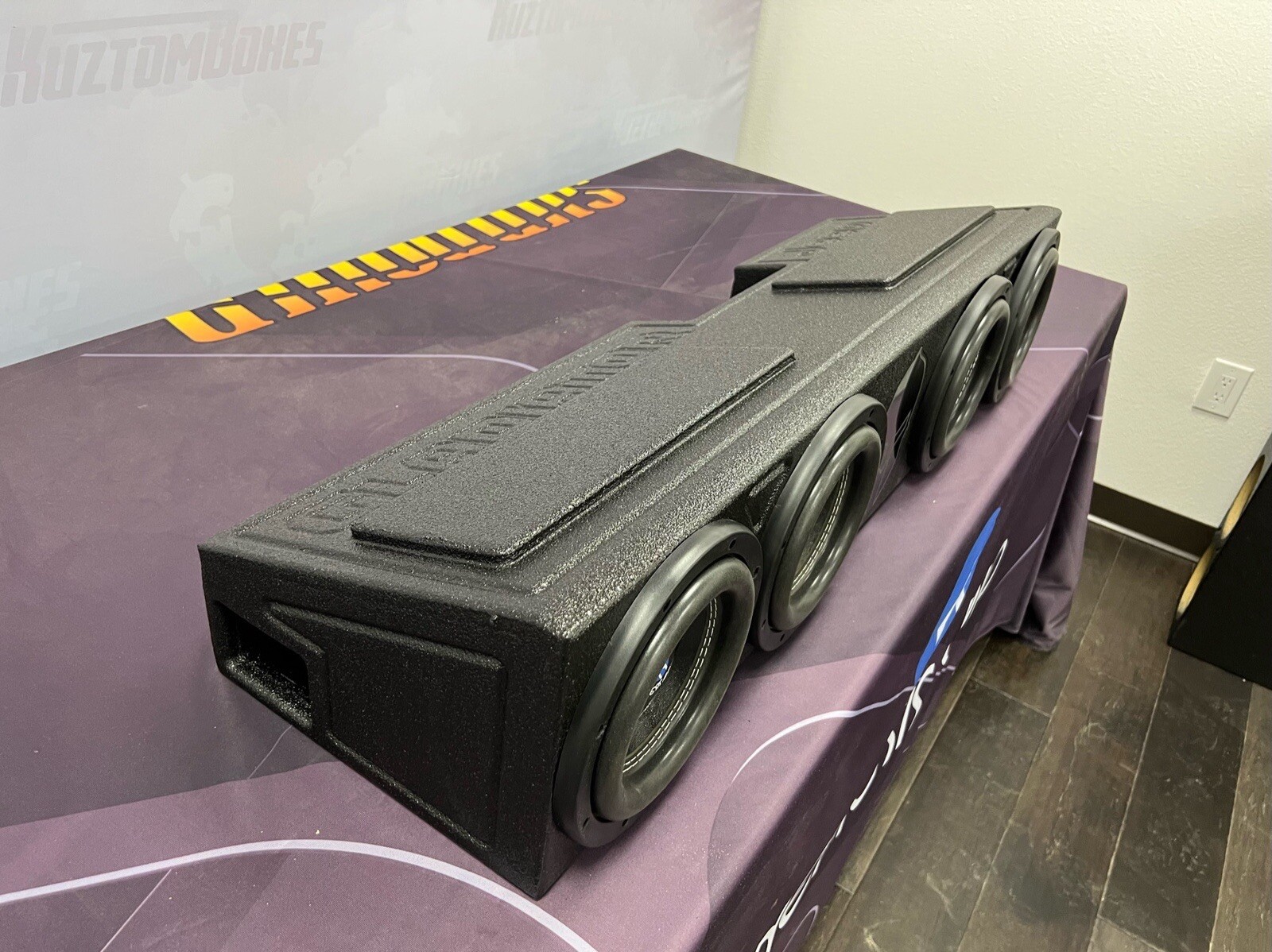 2018-2022 Jeep Gladiator 4x8” Subwoofer Box Front Fire Ported Under Rear Seat