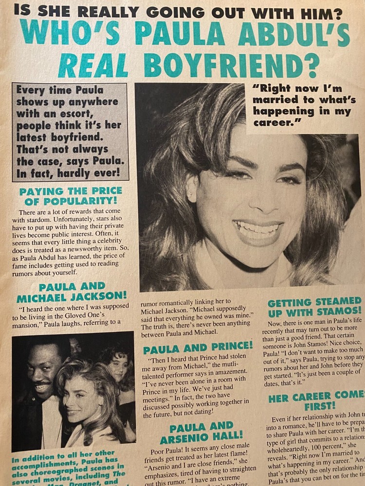 Paula Abdul, Full Page Vintage Clipping