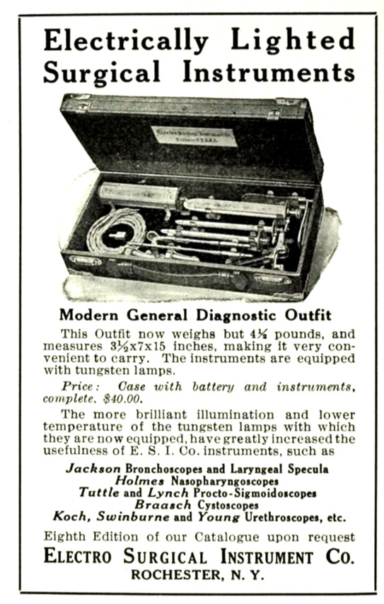 c.1915 Antique Electro Surgical Instrument Co. Set w/ Case