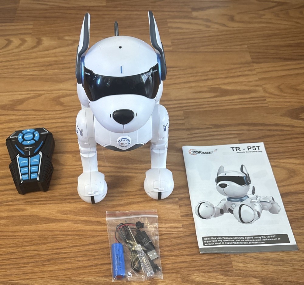 Interactive Programable Smart Robot Dog Rechargeable Voice Guard Mode Imitation