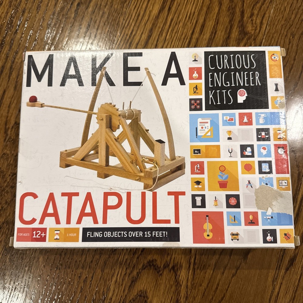 Make a Catapult STEM Kit Curious Engineer Kit NEW Designed by Leonardo da Vinci