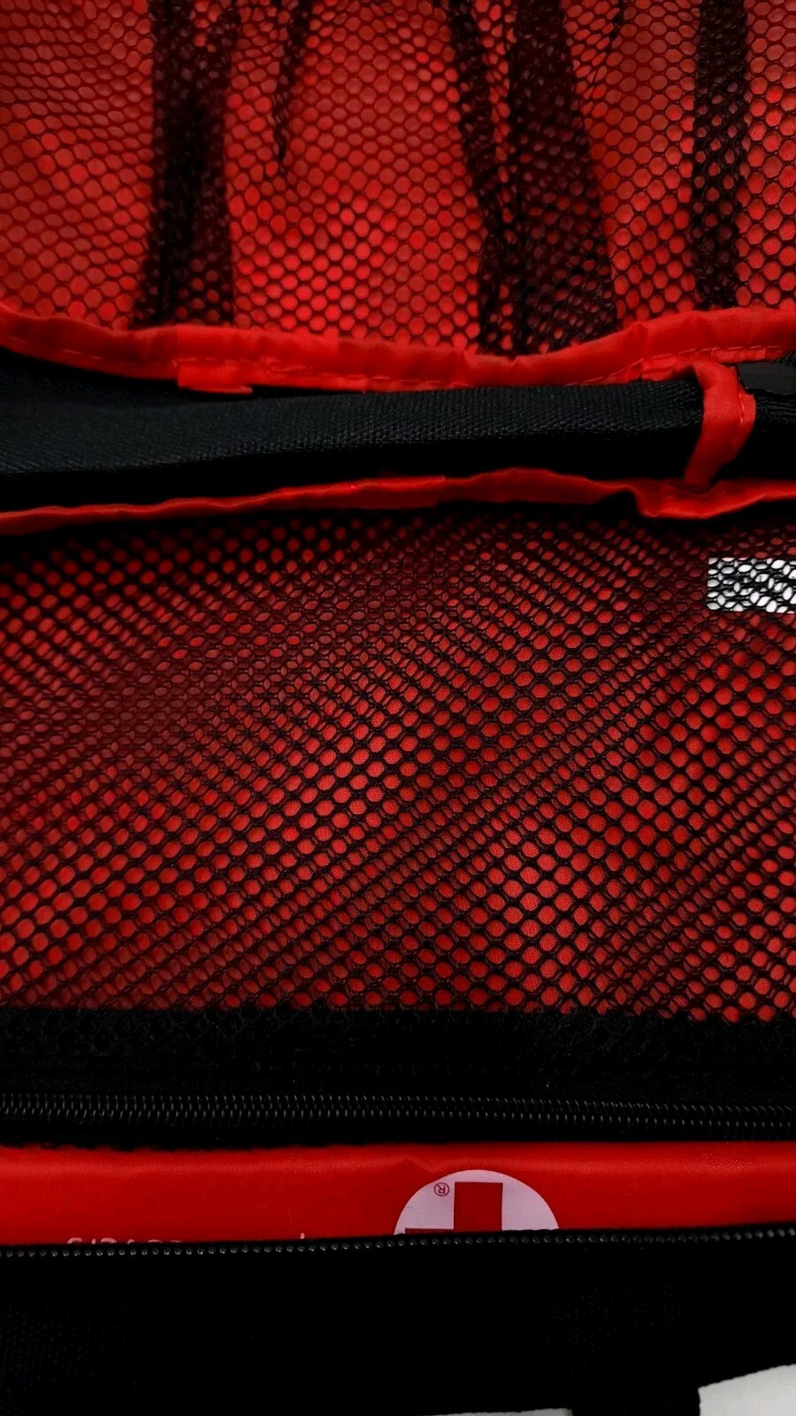 First Aid Kit Pouch/Box/Bag Empty Zipper Red/Black Soft Side Johnson (Emergency)