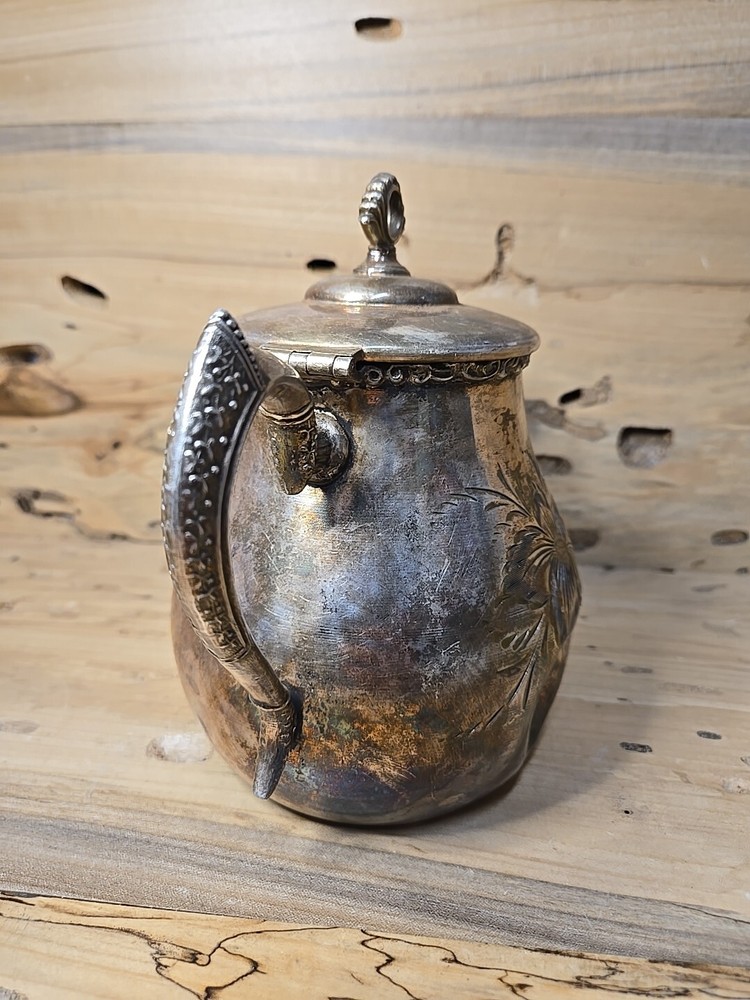 Hicks Silver Co. Quadruple Plate Tea/Coffee Pot W/ A Few Dents As Pictured K98