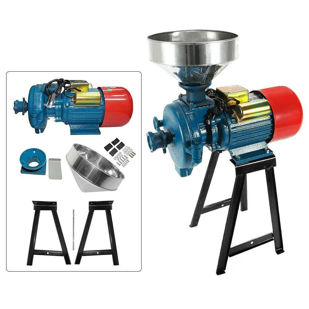 Electric Grinder Mill Grain Corn Wheat Feed/Flour Wet&Dry Cereal Machine 110V