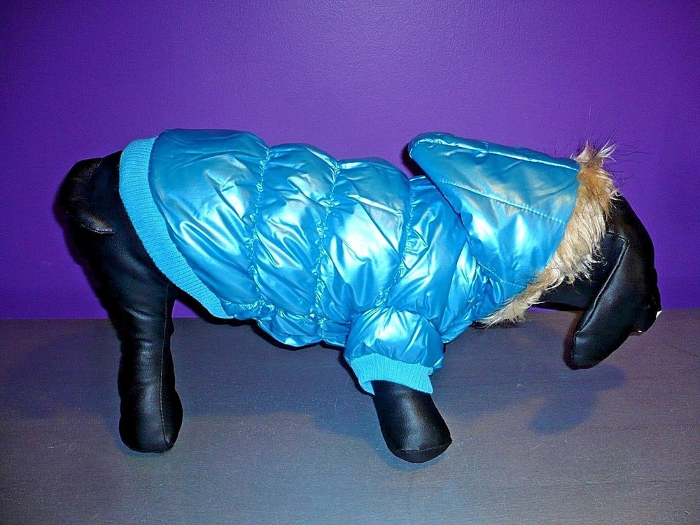 Dog Jacket unisex turquoise puffer jacket coat size medium