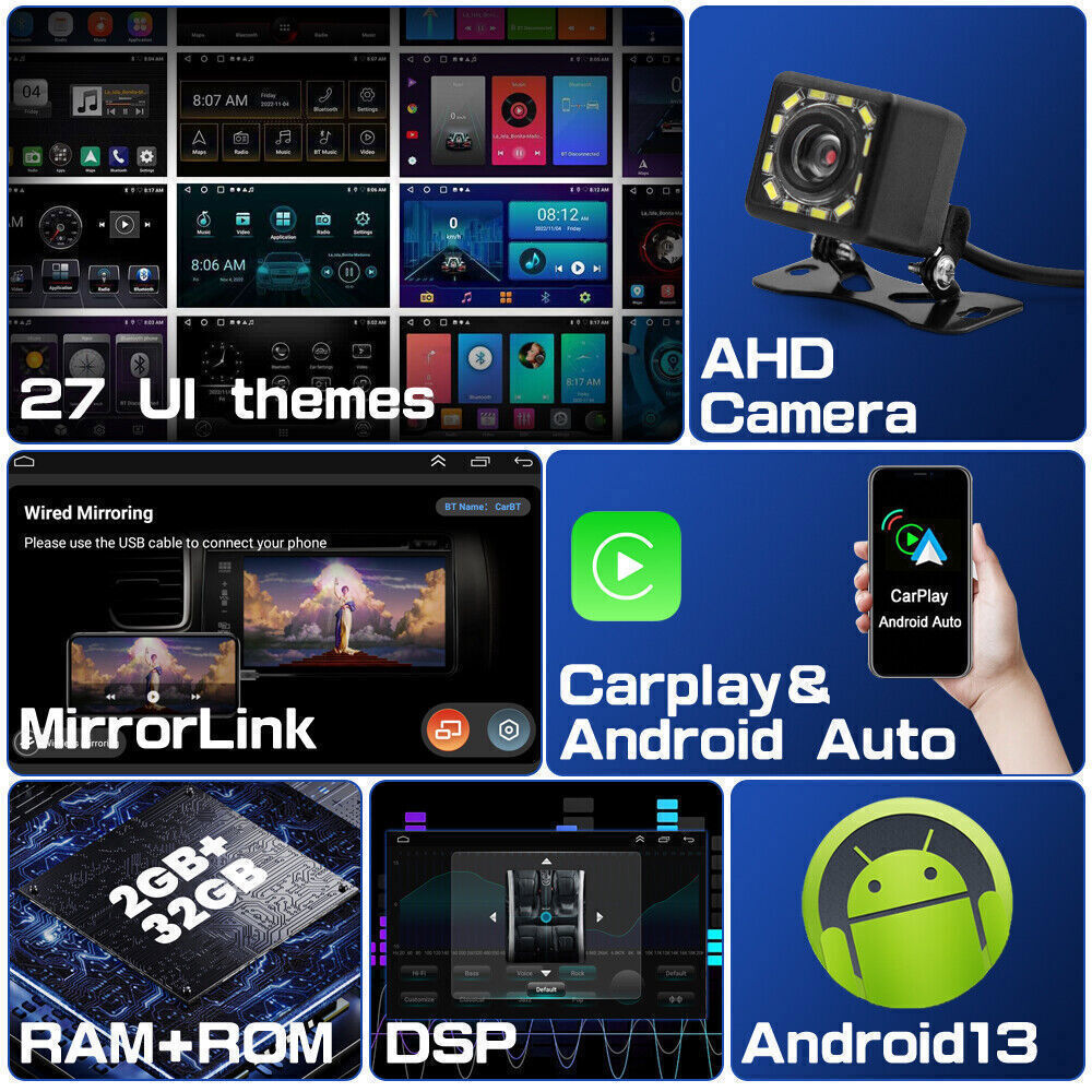 For 2011 2012 2013 Dodge Durango Apple CarPlay Android Auto Radio GPS WIFI