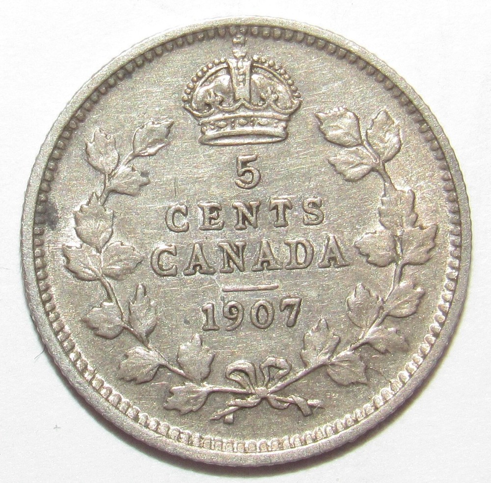 Canada 1907 5 Cents XF (X79)
