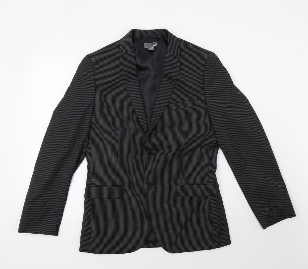 H&M Mens Silver Polyester Blend Blazer Size 38