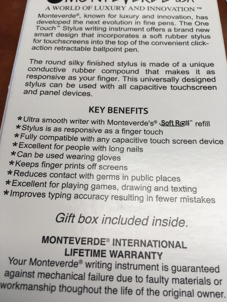 Monteverde One Touch Stylus with Ballpoint Pen - BROWN CAMO -- DAMAGED PACKAGING
