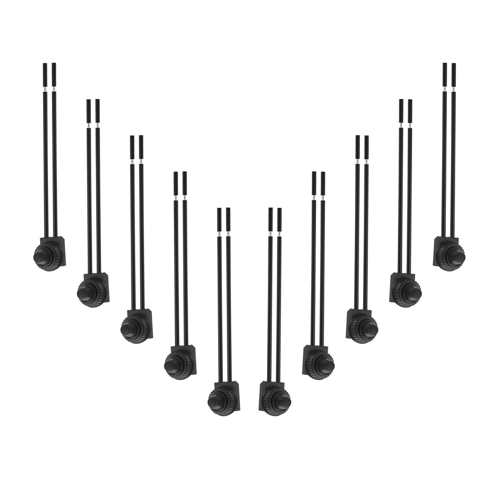 10Pcs Push Button Switch 4.5" Cord IP67 Waterproof for LED Light Motorcycle Part