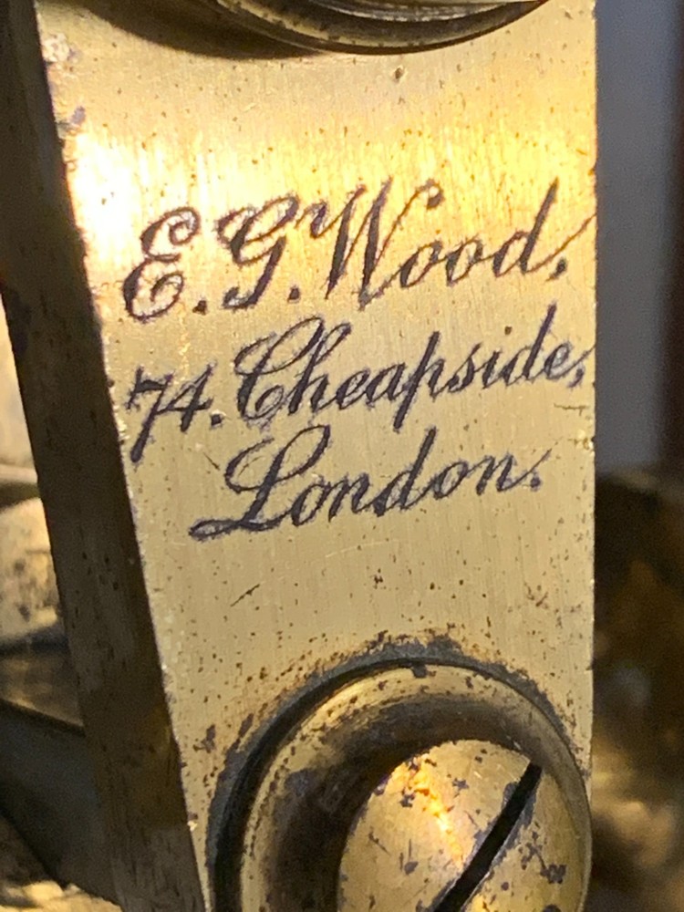 ANTIQUE MICROSCOPE EG WOODS LONDON