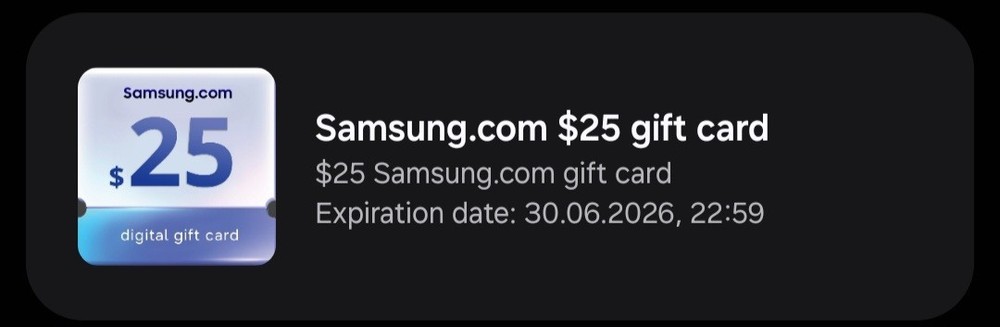 Samsung $25 digital gift card  "READ DESCRIPTION"