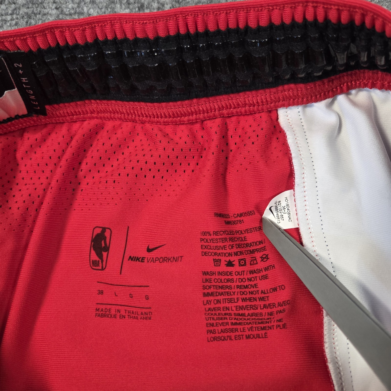 Washington Wizards Nike Shorts Mens 38 Length +2 Vaporknit Basketball NBA