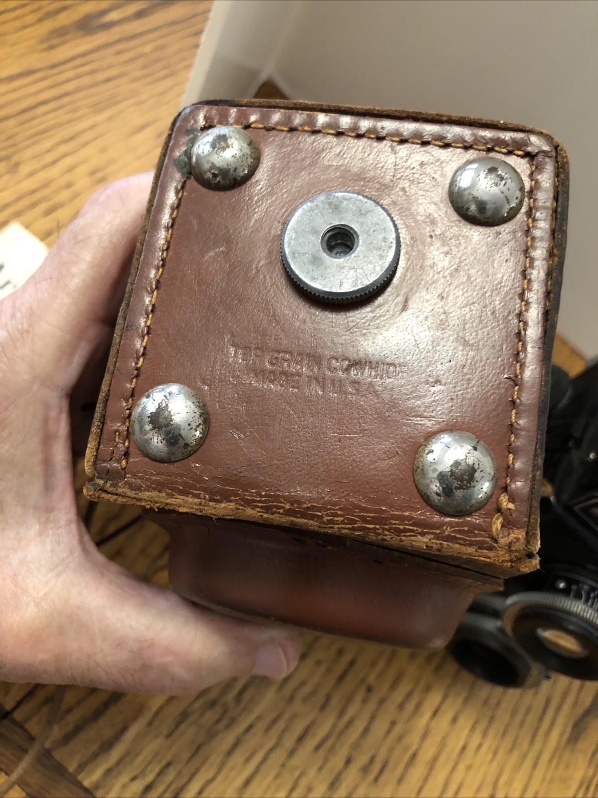 ARGUS ARGOFLEX MODEL E CAMERA W/Leather Case - 1940’s vintage 75mm For Parts