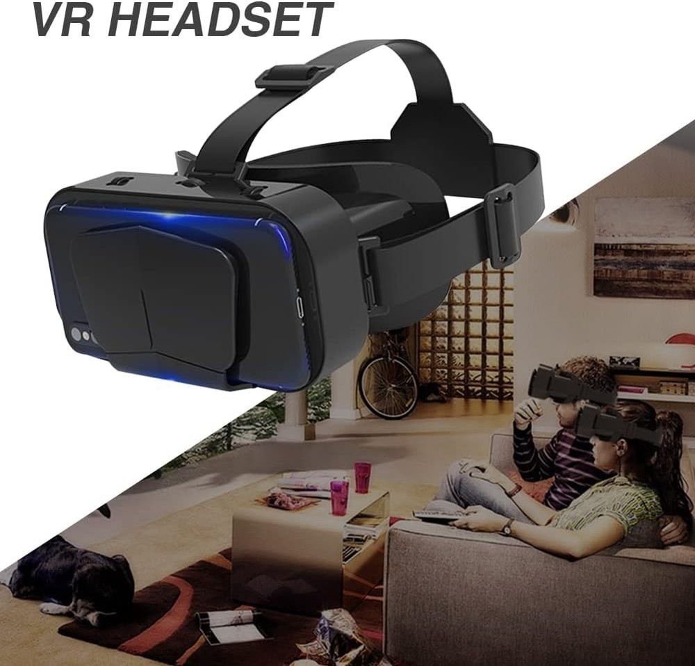 VR Headset 3D VR Glasses Universal Virtual Reality Goggles Support 360°Panora...