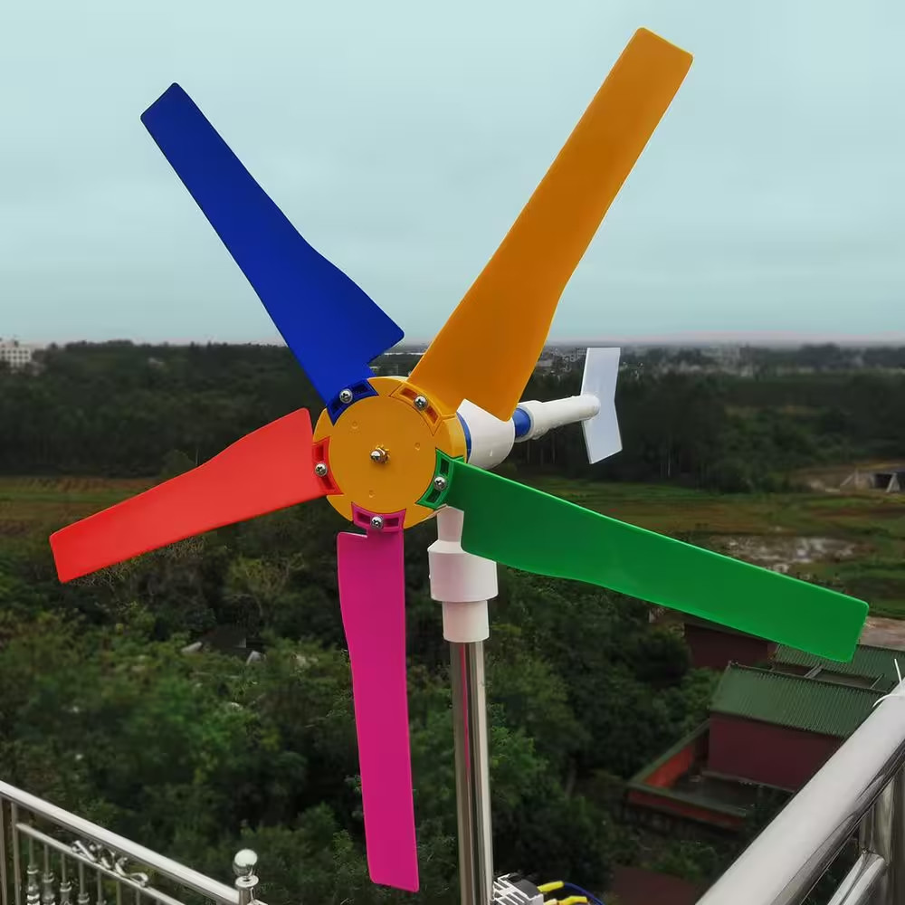 35 Ft. Wind Turbine with Generator Kit Light Strip Light up for Backyard Decorat