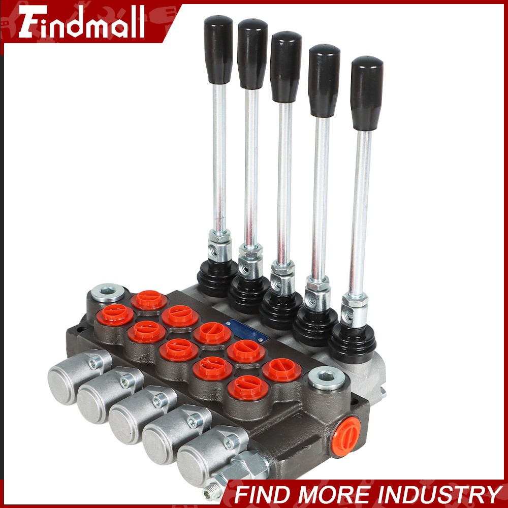 5 Spool 13 GPM 3600 PSI Hydraulic Control Valve Double Acting SAE Ports New