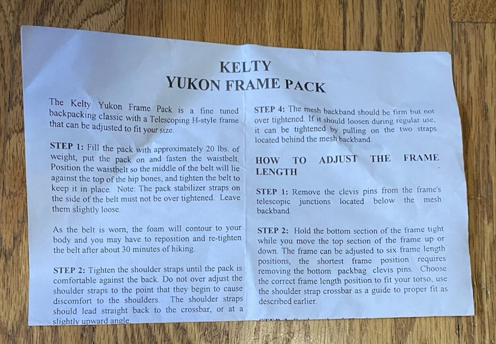 Vintage Kelty Yukon Frame Green Pack Medium Adjustable Height Hiking Backpack 3