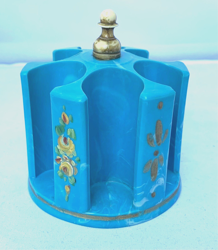 VINTAGE ROUND PLASTIC THREAD SPOOL BOBBIN HOLDER