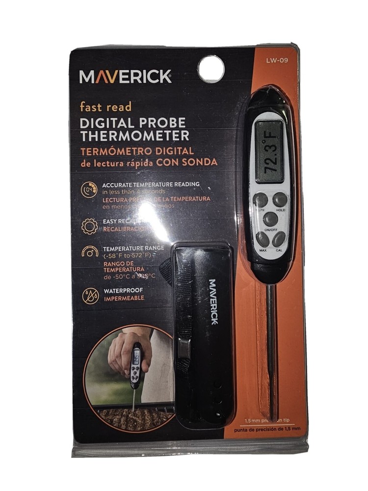 Maverick Fast Read Digital Probe Thermometer 4 Second Read, Waterproof