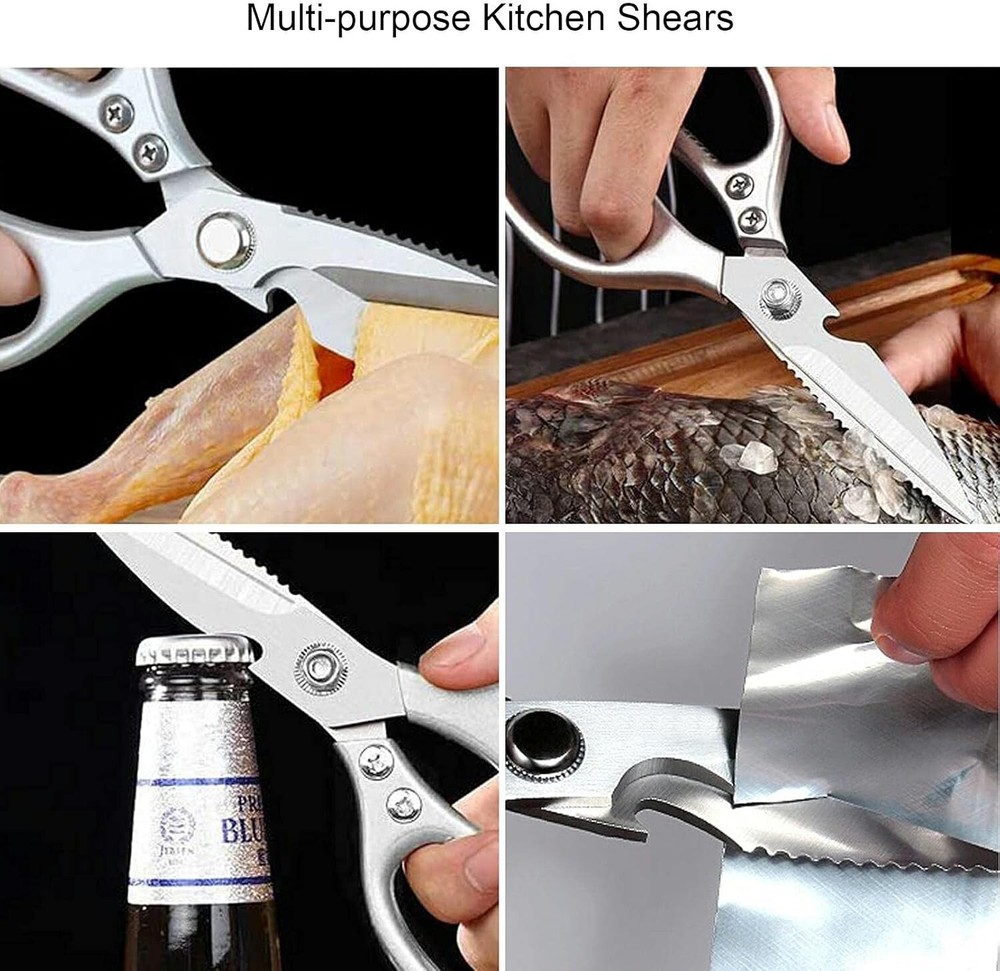 Kitchen Scissors Multifunctional Meat Fish Bone Cutting Shears Bottle Opener NEW