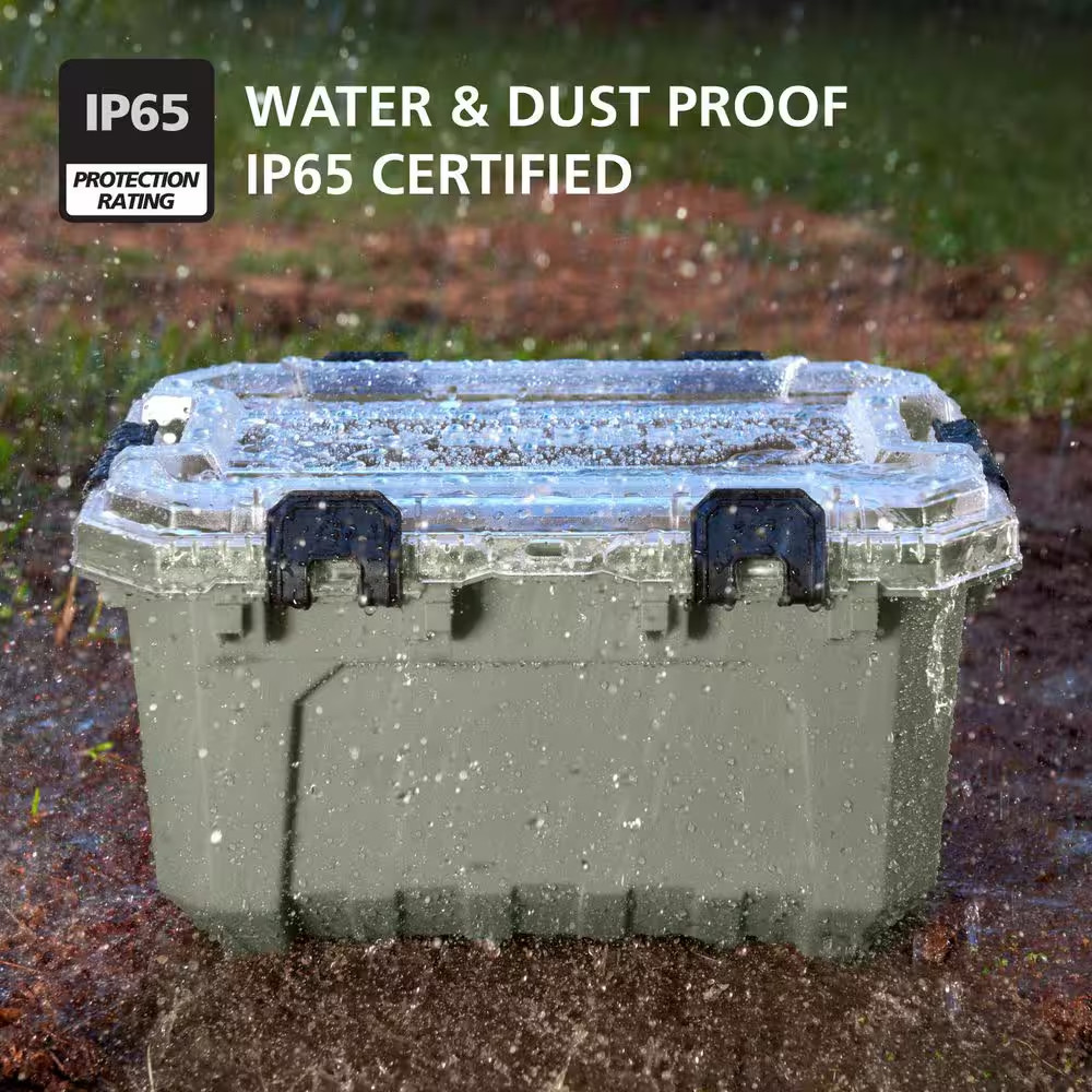 5-Gal. Professional Heavy Duty Waterproof Stackable Plastic Storage Container wi