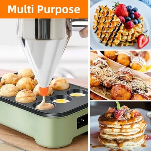 20 OZ Multi-Functional Pancake Batter Dispenser, Multi-Caliber Stainless 600ml