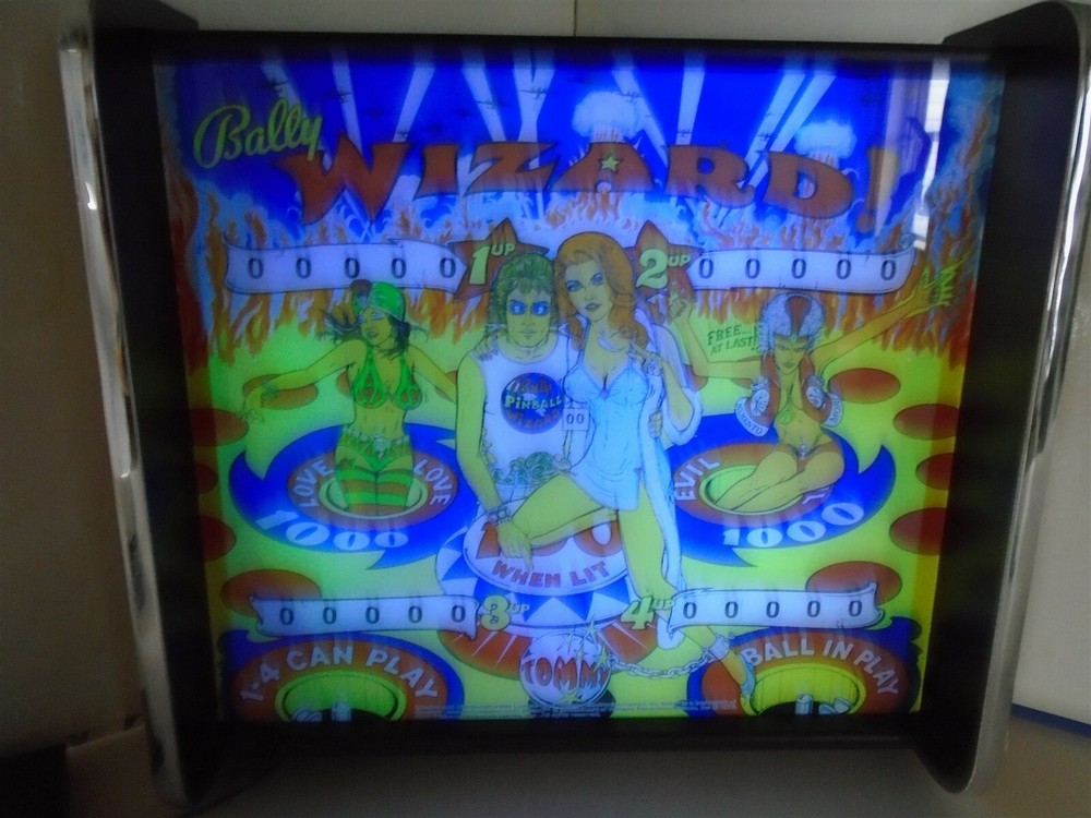 Bally Wizard Pinball Head LED Display light box