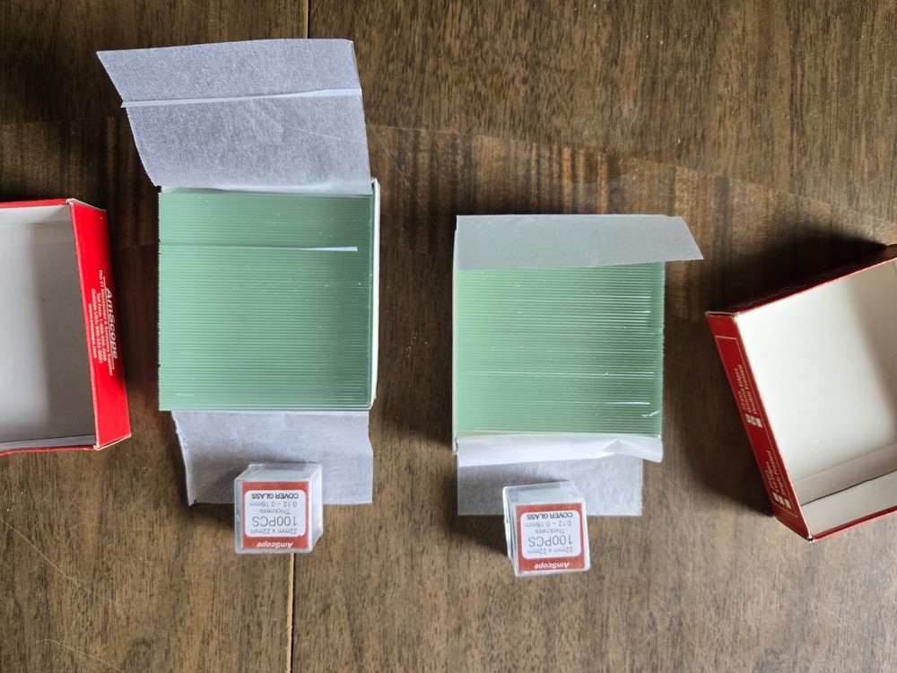 AmScope Microscope Slides BS-72P 72 Pieces Clear Glass 2 Boxes